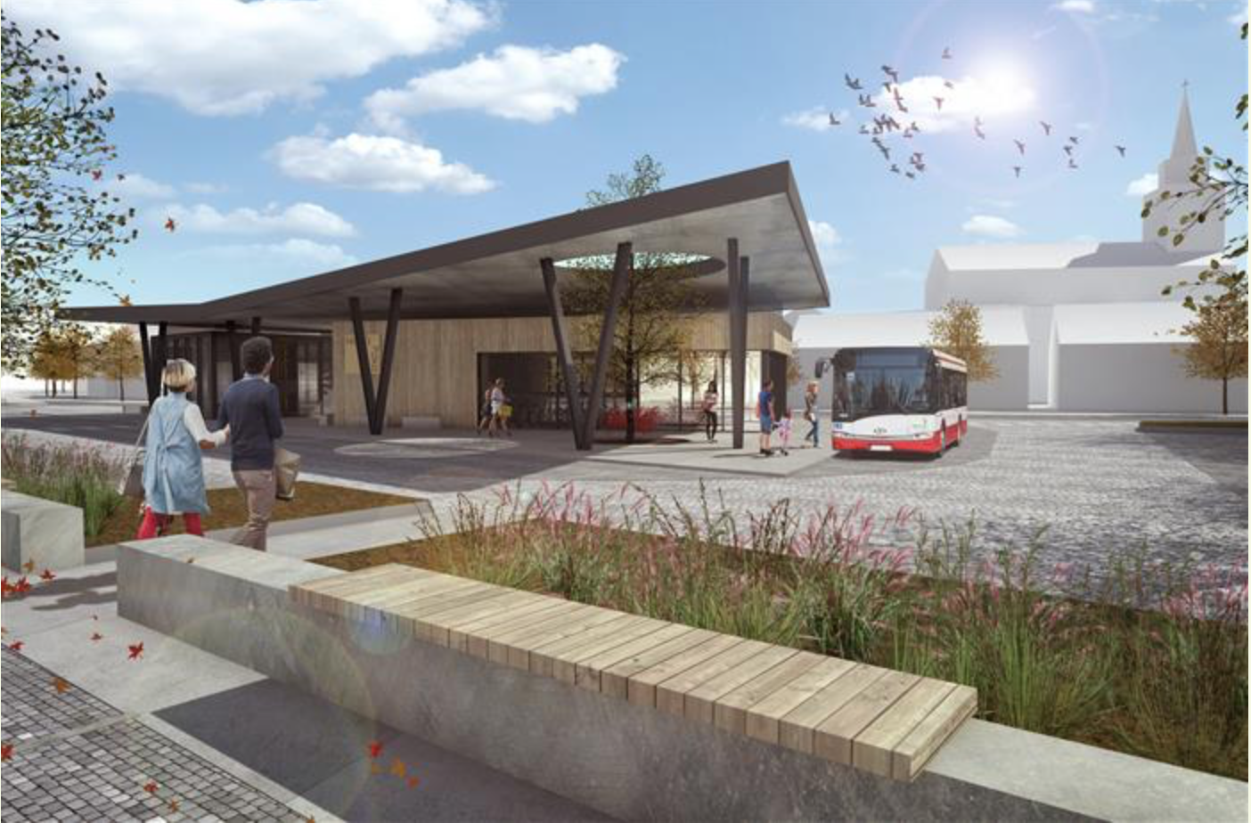 Návrh autobusového nádraží v Nové Pace